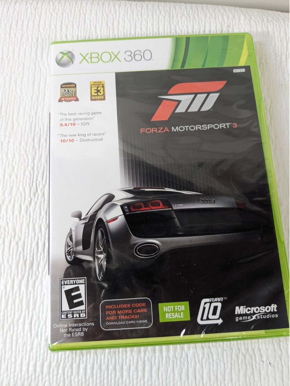 NEW Xbox 360 Forza Motorsport 3 video game car racing motor sport Microsoft